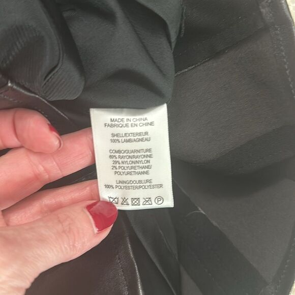Helmut Lang black 100% lamb leather mini skirt 4 worn once - Picture 5 of 8